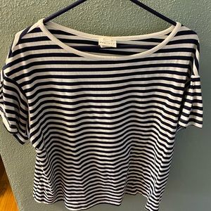 Navy & white stripped top